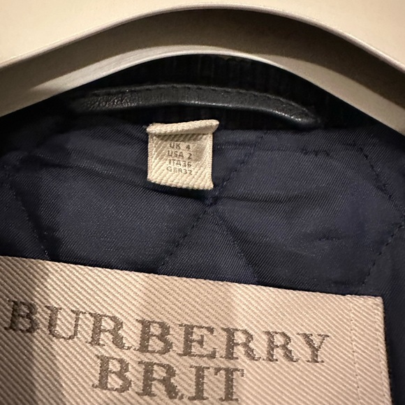 Burberry Quilted Black Moto Biker Leather Jacket Size US 2 gently used - Picture 4 of 4